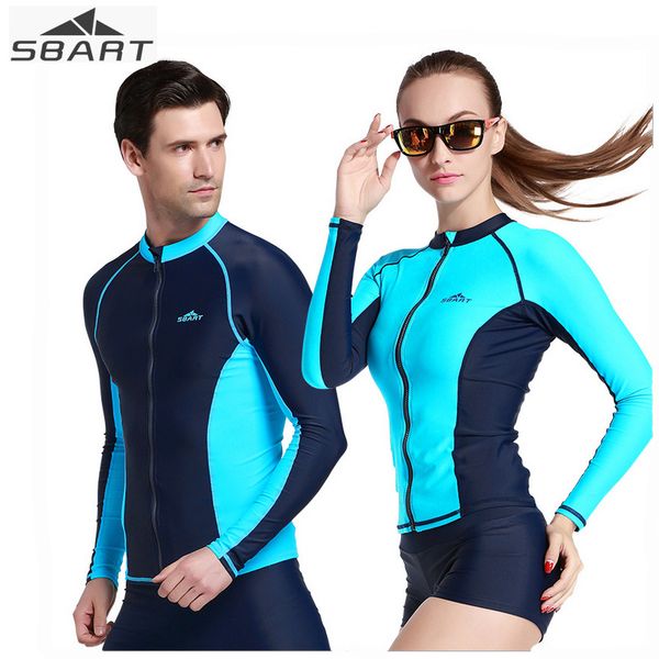 

sbart swimwear swimming shirts for men women sunscreen quick-dry, anti-jellyfish rashguard for surfing snorkeling swimming waterski