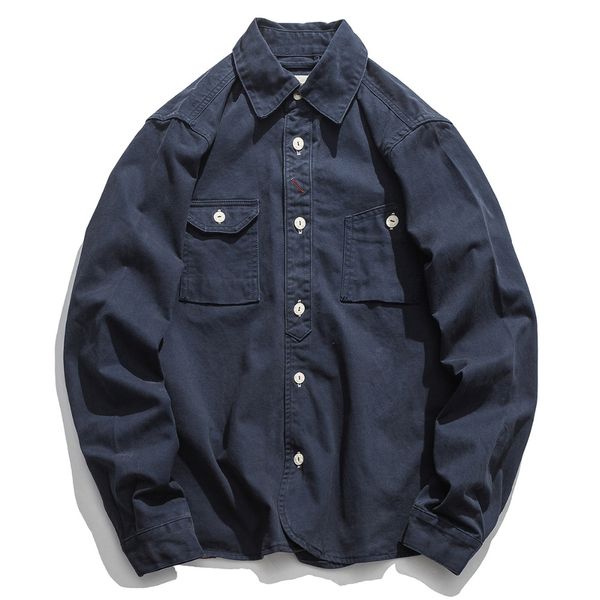 

autumn winter new long sleeve shirt men cargo slim fit camisa chemise homme vintage casual streetwear shirts men clothes 2018, White;black