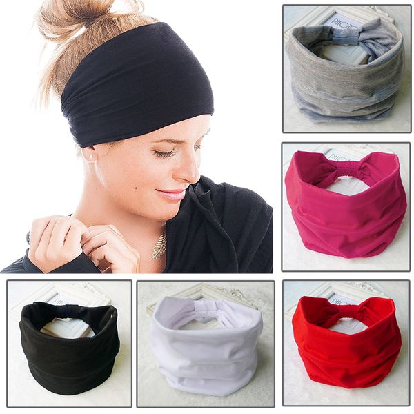 

men women sweat sweatband headband yoga gym running stretch sports head band, Silver