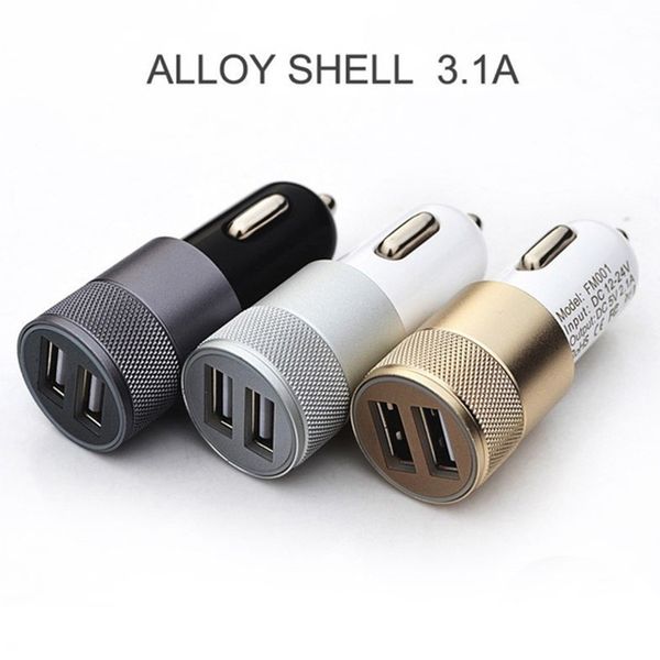 

new 2-port usb universal car charger for iphone6/6s/5 ipod/ipad samsung e30 wholesales products