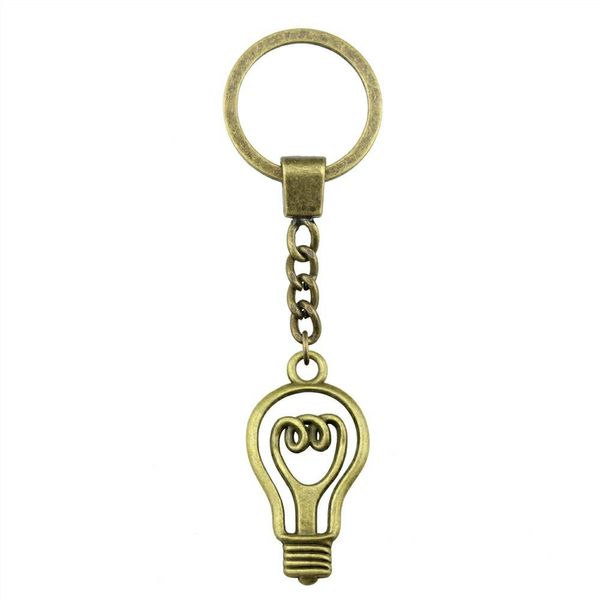 

6 pieces key chain women key rings car keychain for keys light bulb 46x24mm, Slivery;golden