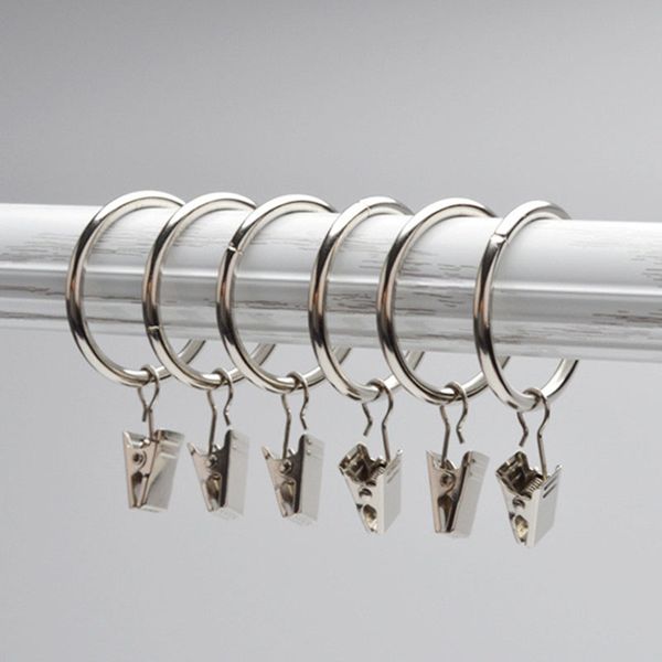 2019 Movable Stainless Steel Curtain Rod Clips Window Shower