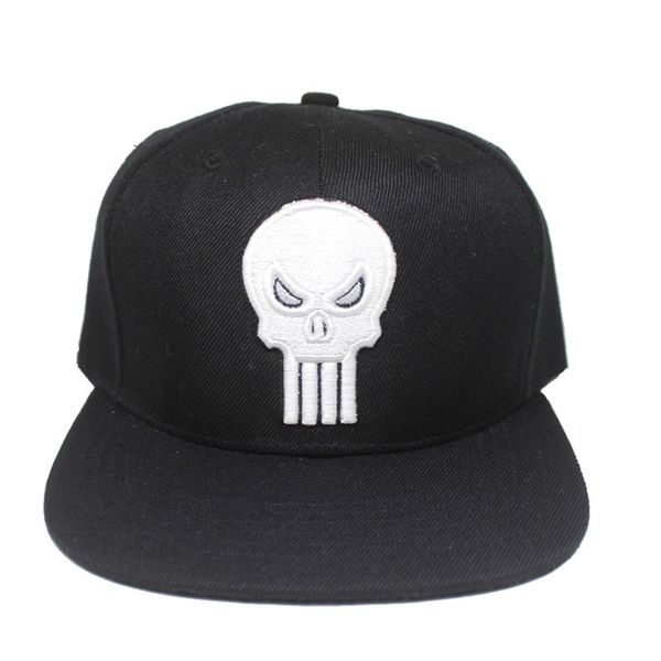 

the punisher hat men's casual black skull adjustable baseball sport caps skeleton outdoor sunhat hip hop flat caps, Blue;gray