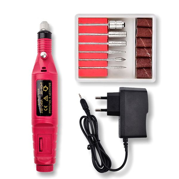 

multi-color grinding machine pen mini electric sander sanding machine gundam nail polishing tools eu us plug, Silver