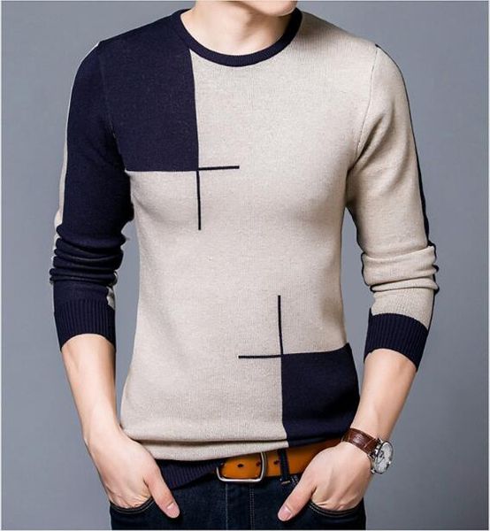 

2018 winter eden park new arrivals thick warm sweaters o-neck wool sweater men brand clothing knitted cashmere pullover men, White;black
