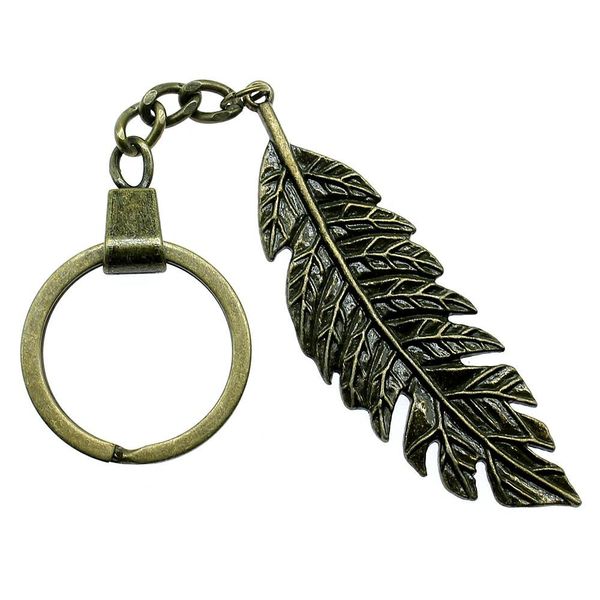 

6 pieces key chain women key rings car keychain for keys large leaves 71x22mm, Slivery;golden