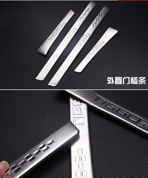 

stainless steel scuff plate door sill car-styling car accessories for chery tiggo 3