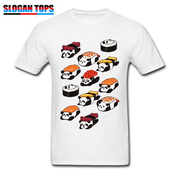Acquista T Shirt Kawaii Sushi Panda T Shirt Da Uomo T Shirt Estiva Ragazzi Carini T Shirt Da Regalo Di Compleanno Tops Japan Style Cotton Tshirt Funny