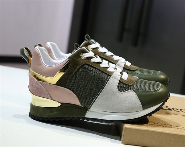 

men women sneakers shoes leather casual shoes mesh up fashion mixed color shoes sneaker size 36-45, Black