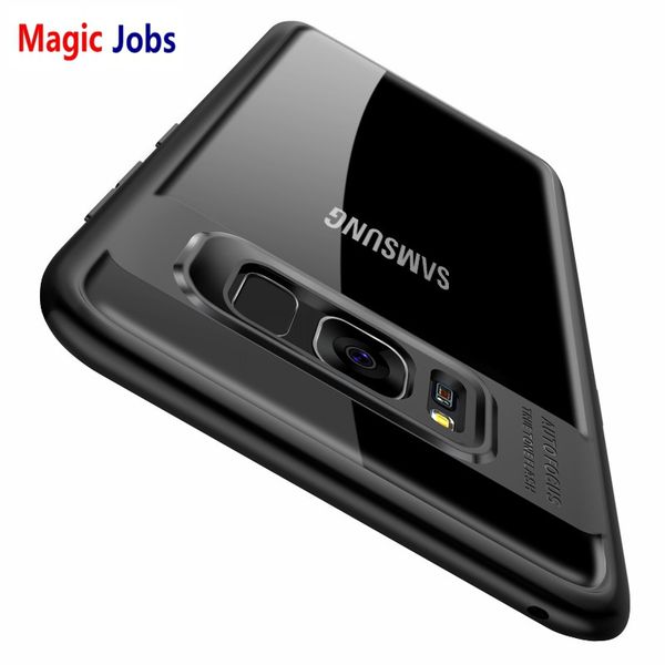 

Magic_Jobs Phone Case For Samsung Galaxy S8 S8 Plus Case Silicone Transparent Back Cover For Samsung Galaxy Note 8 Case PC TPU Bag