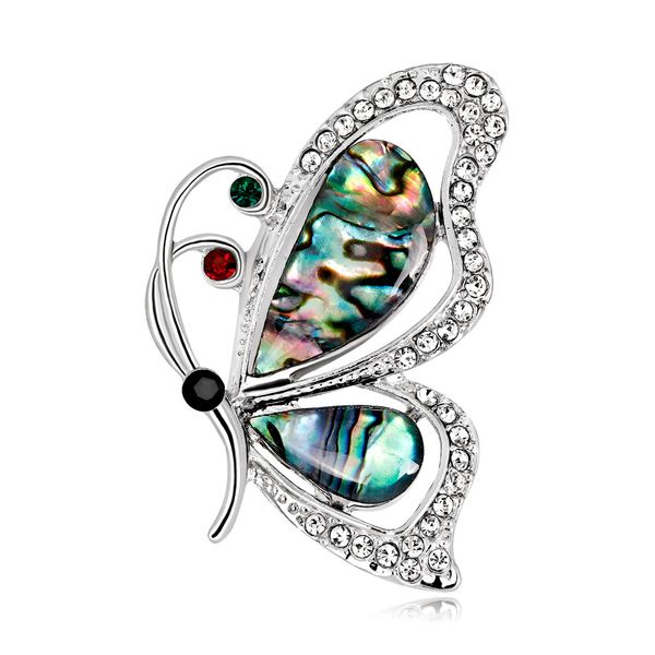 Nouveau Femmes insectes broches émail Cristal Perle Papillon Broche Pin Bijoux Cadeau