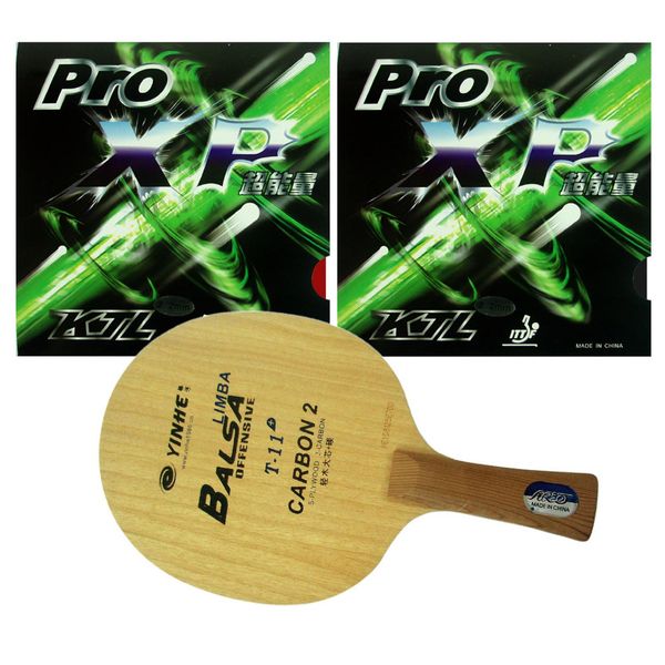 

pro table tennis (pingpong) combo racket : galaxy yinhe t-11+ with 2 pcs ktl pro xp rubber shakehand long handle fl