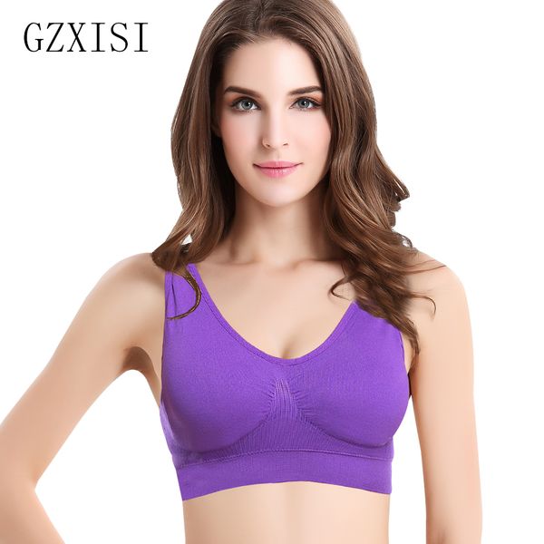 

8colour/6size] professional absorb sweat body shapers bras fitness women seamless padded vests tanks s  l xl xxl xxxl, Black;white