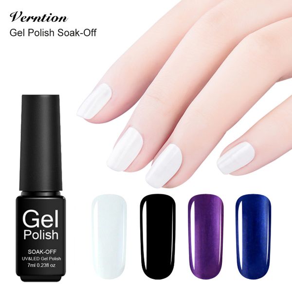 

verntion 7ml 29 colors gel nail polish primer soak off semi permanent drying hybrid gel lacquer need uv led lamp, Red;pink