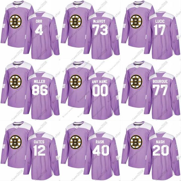 

2018 Fights Cancer Jersey 40 Tuukka Rask 35 Anton Khudobin 14 Paul Postma 86 Kevan Miller 54 Adam McQuaid Boston Bruins Hockey Jersey