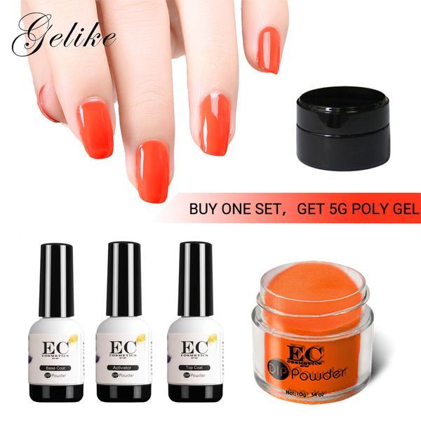 

gelike 10g french pink and white dipping powder no lamp cure nails dip powder clear pink gel nail natural dry for nail s, Silver;gold
