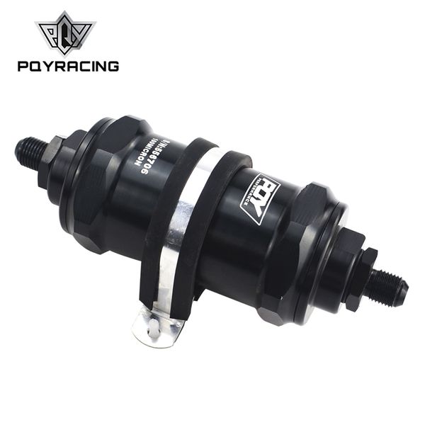 

BLACK AN6 / AN8 / AN10 Inline PQY Fuel Filter E85 Ethanol With 100 Micron Stainless steel element and PQY sticker PQY- 5566 5567 5568