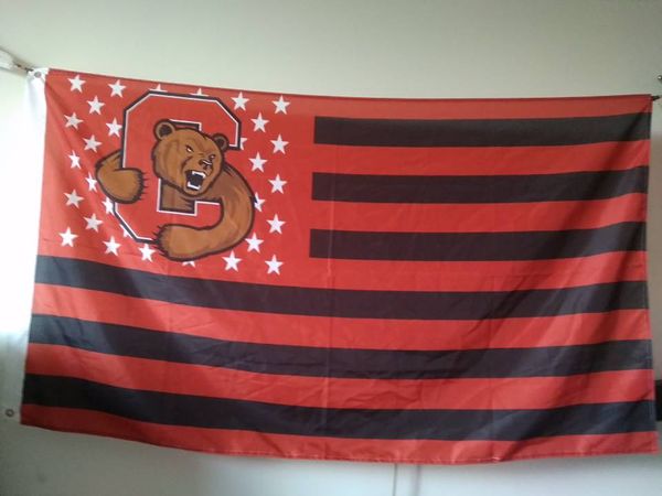

Cornell большой красный флаг 90 x 150 см полиэстер NCAA звезды и полосы открытый баннер