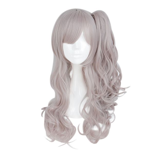 

girls frontline ump45 ump9 hair cosplay costume women long heat resistant synthetic hair halloween party role play headwear, Silver