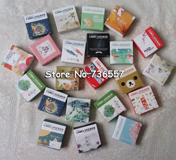 

40 pcs/box mini cartoon paper sticker decoration decal diy scrapbooking seal sticker kawaii stationery gift material escol
