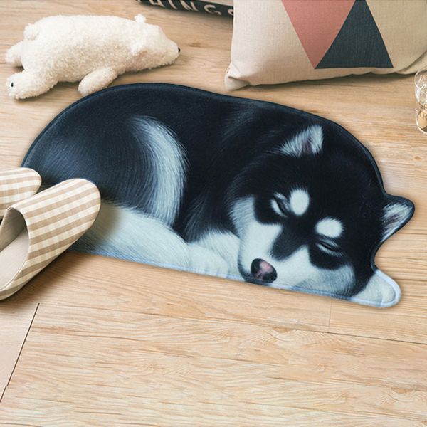 

new anti-slip carpets cartoon dog print shape mats living room bathroom floor kitchen rugs mat 40x60 50x80 cm