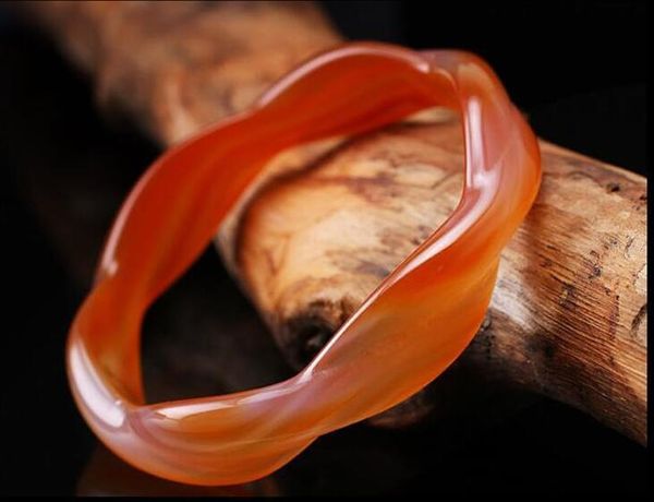 

beautiful fashion 100%natural primary chalcedony bracelet 56-62mm, Golden;silver
