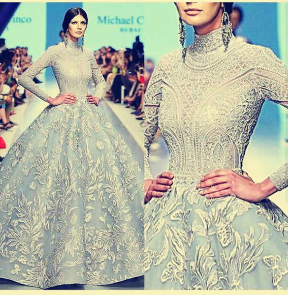 

evening dress yousef aljasmi kim kardashian long sleeve high collar ball gown almoda gianninaazar zuhlair murad, Black;pink
