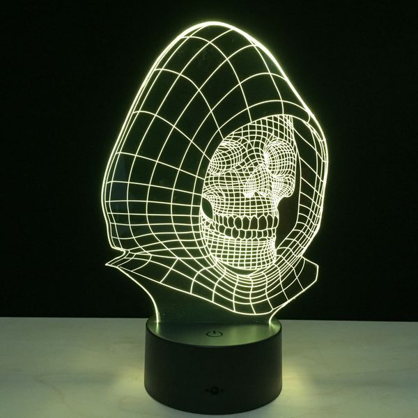 

colorful 3d skull led lamp 3d visual lamp table lamp creative gift colorful light night lighting decoration