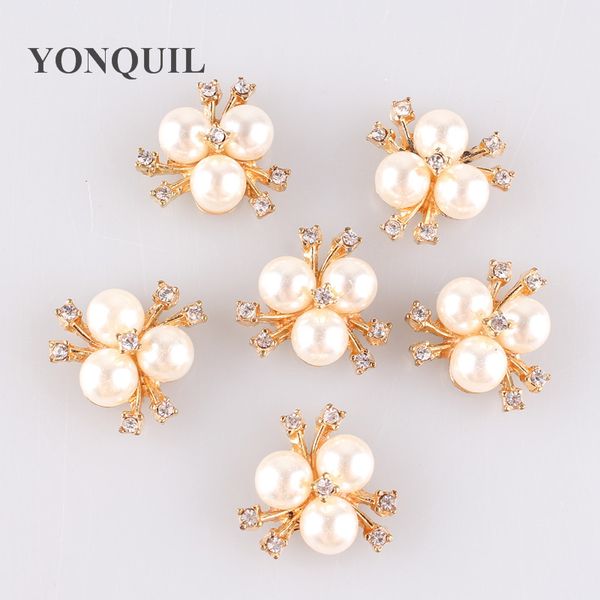 

2018 fashion fancy korean caopy pearl flower brooches diy jewelry material daisy hairpin diy alloy disk accessory buckle 24pcs/lot sybb58, Blue;slivery