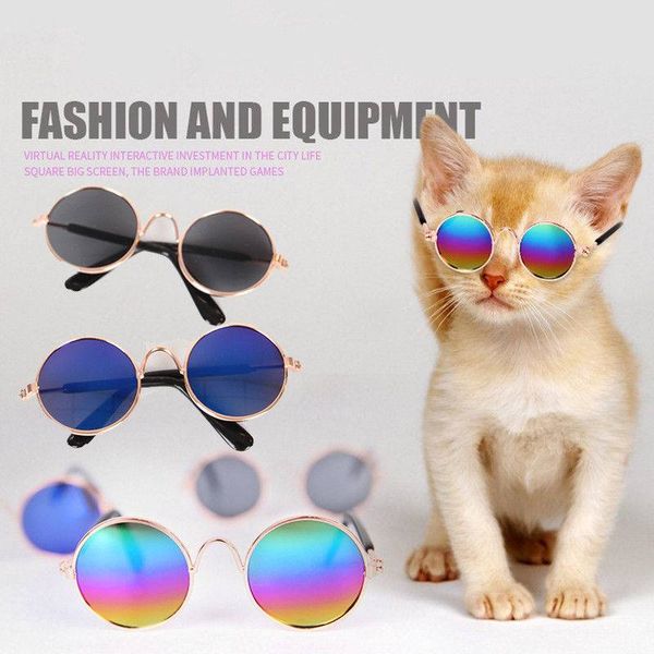 Acheter Hot Cool Protection Uv Chien Chat Lunettes Pour Animaux De Compagnie Petit Chat Chien Eye Wear Chiot Lunettes De Soleil Photos Prop Mode De