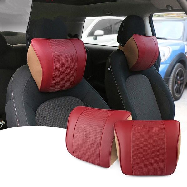 Grosshandel Universal Car Interior Zubehor Speicher Baumwolle Kopfstutze Leder Nackenkissen Unterstutzung Fur Bmw Mini Cooper F54 F55 F56 F60 R Serie