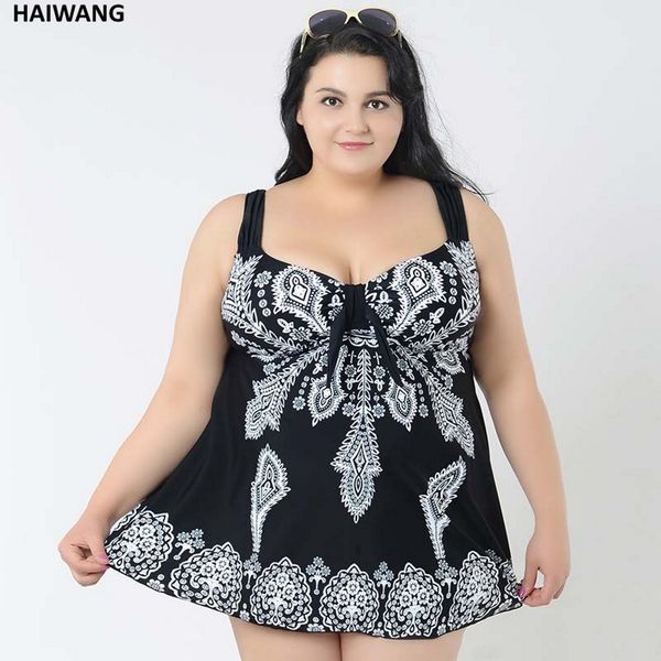 

tankini plus size swimwear women fat dress large sizes swimsuit skirt 4xl 5xl 6xl 7xl 8xl one piece bath suit swim wear big bust, White;black