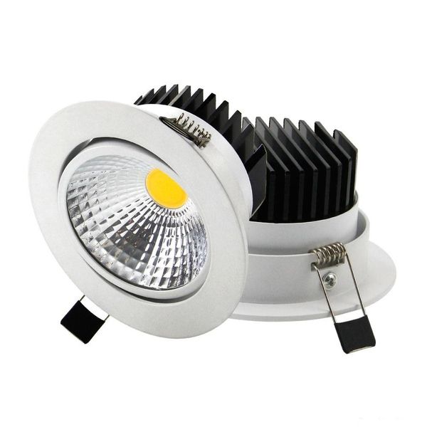 

9w 15w 20w led down light dimmable cob led rece ed light downlight lamp warm nature cold white ac 110 240v driver