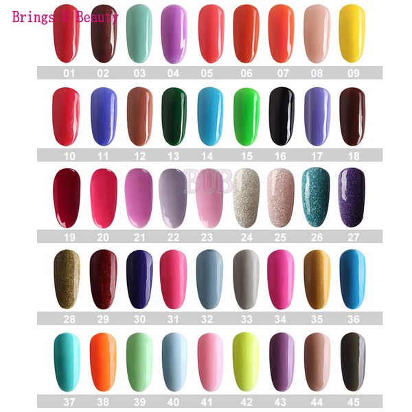 Gel Nail Color Chart