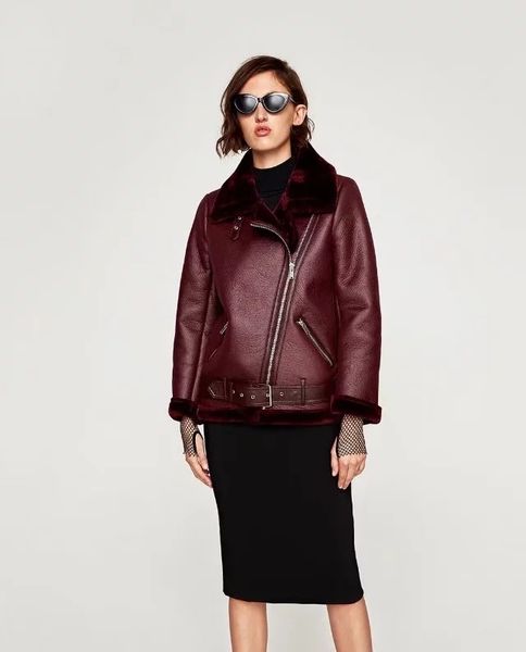 

women bomber jacket female coat basic leather jacket women fashion outwear winter coat super warm, Black