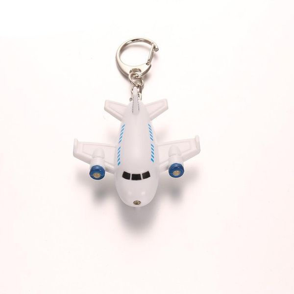 Luz Moda Dos Desenhos Animados Avião Forma Querida Plástico LED New Emitting Sound Key Ring