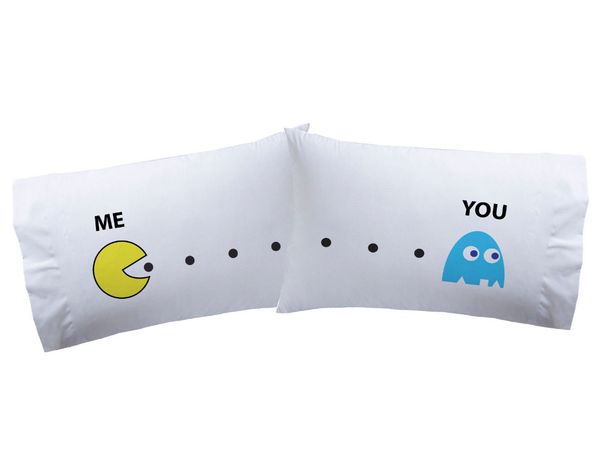 

funny pacman me you pillowcase set cute couple pillowcases bedding pillow cases covers anniversary wedding gifts 20x30 two sides