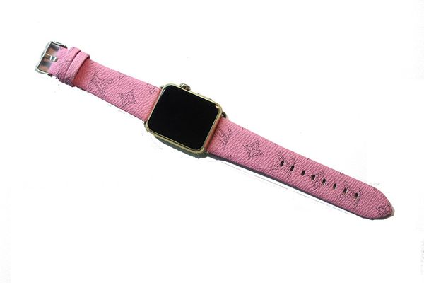 

Aaa grade luxury leather watchband for apple watch band 42mm 38mm 40mm 44mm iwatch 1 2 3 band leather trap port bracelet brown or pink