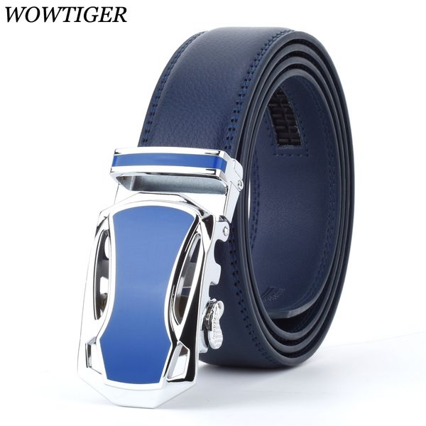 OnIn Great New Brand Fashion Designer Belts for Men Sliding Buckle Ratchet Luxury Leather Men Belt Automatic ceinture homme
