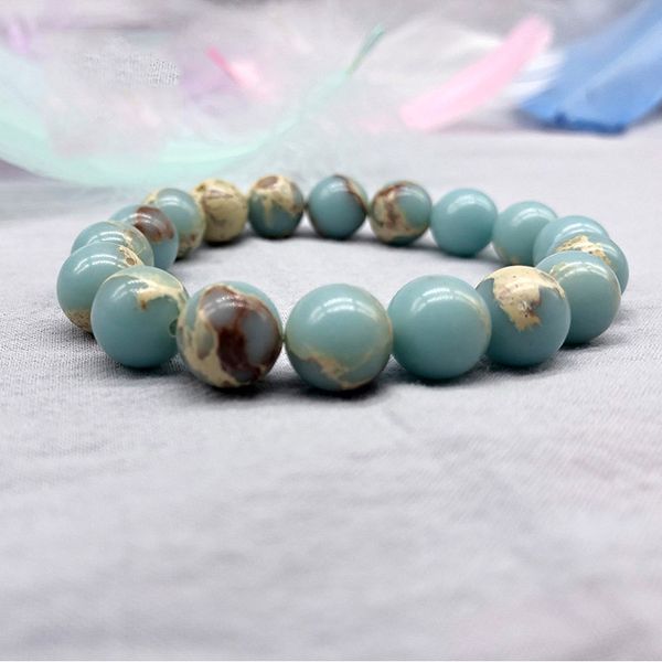 

vintage amazonite mala strand bracelets & bangles for women men natural stone wristband beads yoga bracelet gift 4mm 8mm 12mm, Golden;silver