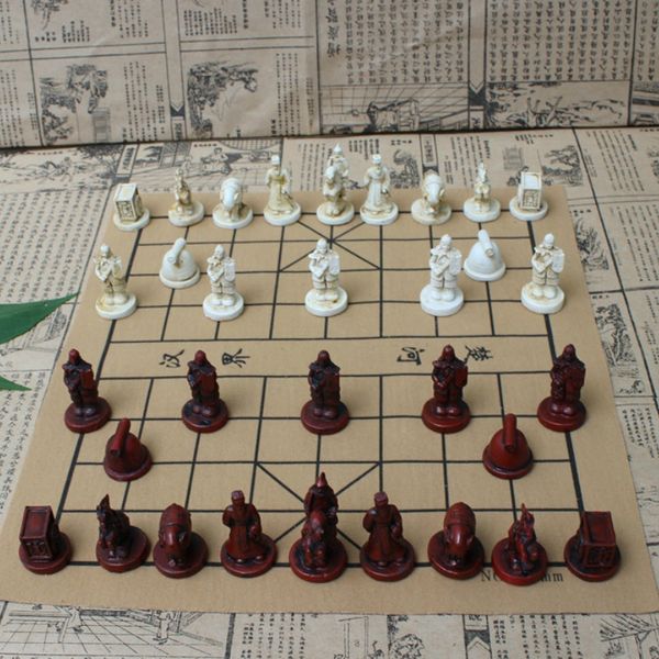

Складные 3D Китайские Шахматы Настольная Игра Старинные Терракотовые Воин Модели