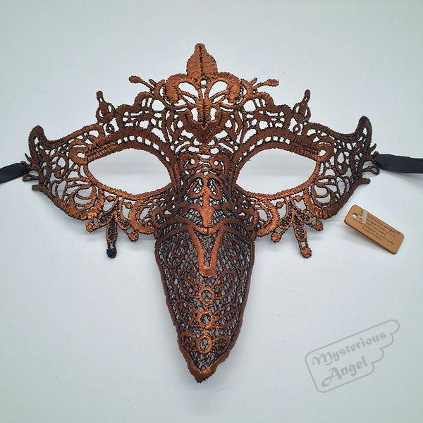 

mysterious angel hard gilding lace mask bird party mask lace venetian masquerade dress carnival