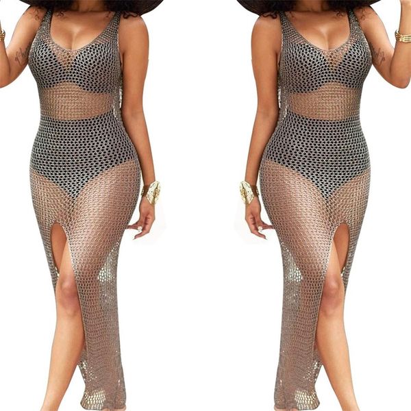 

Woman wim uit lady wimwear femme bandage cut out long cover up halter beach bathing uit bikini et 20om v