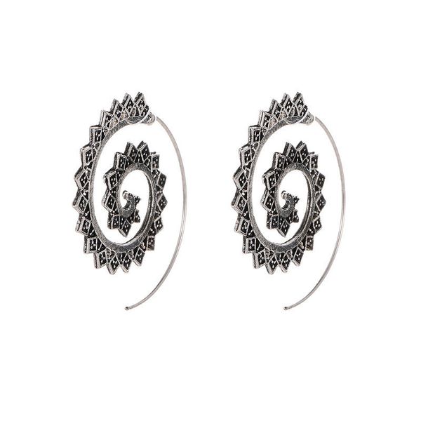 

8 kinds boho ethnic style vortex gear shape crescent shape empaistic silver golden drop earrings dangle earrings for women