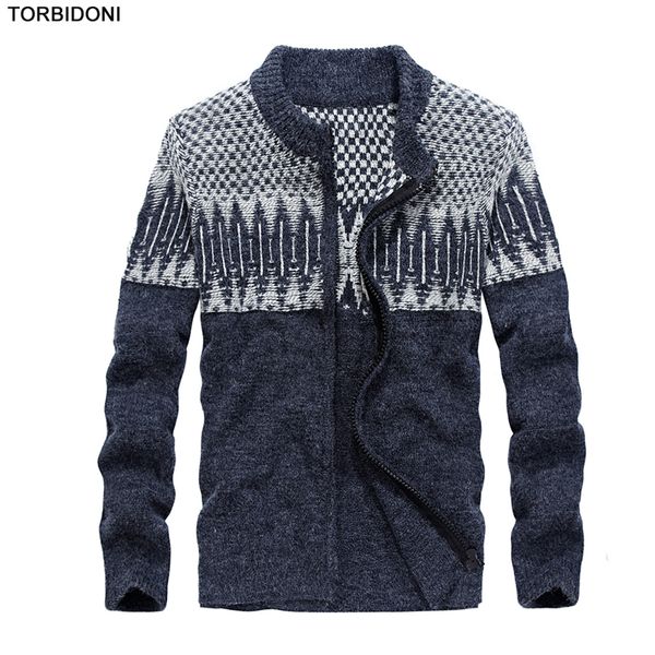 

2017 autumn new men warm sweatercoat cardigans masculino zipper male brand clothing casual men sweaters patchwork knitwear, White;black