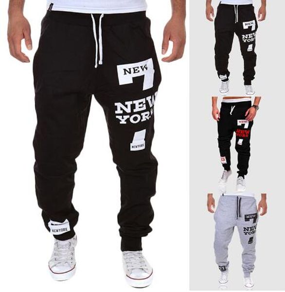 

male trousers men joggers running new sweatpants jogger men sport leisure running pants with high quality, White;black