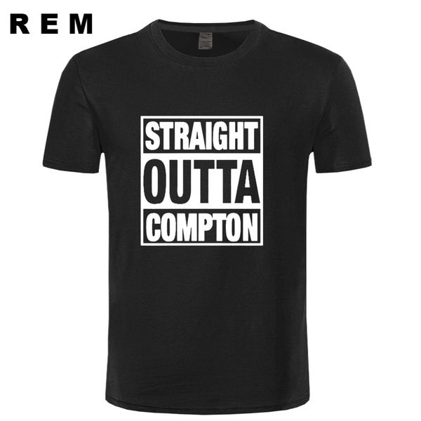 

summer fashion brand t shirt letter printed straight outta compton tee shirt homme casual o-neck t-shirts men&women tee, White;black