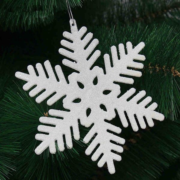 

christmas tree snowflake pendant 15cm white flashing christmas snowflake ornaments decorative pendant 20g