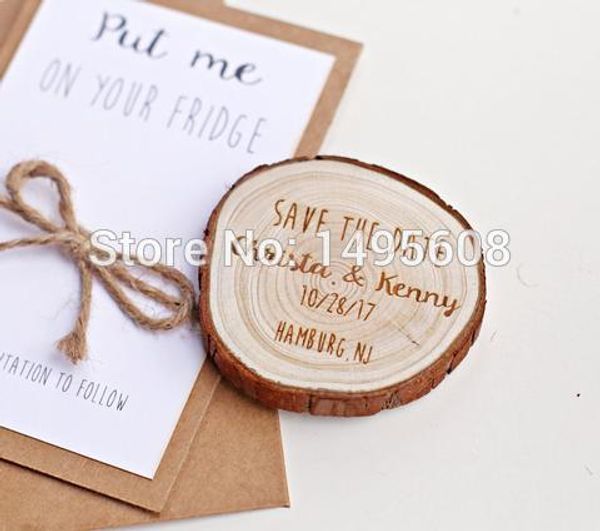 

personalized save the date magnets, custom wooden save the date magnets, rustic wood slice magnet,wedding invitations
