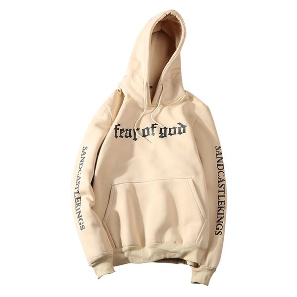 

Men Brand Beige Hoodie Fear Of God Purpose Tour Sweatshirt Gorilla Wear Hiphop Sweatshirt Skateboard Wes High Quality Hoodies
